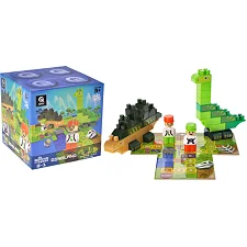 Конструктор "Block&Steps: Земля динозавров" + ходилка и мемори игра 3в1, 41дет. QB300-101 qbee (Кон7631)