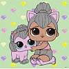 Набор для росписи по номерам для детей "L.O.L. Surprise! TroopSurprise Kitty Queen With Kitty Kitty" 40х40 см IDEYKA