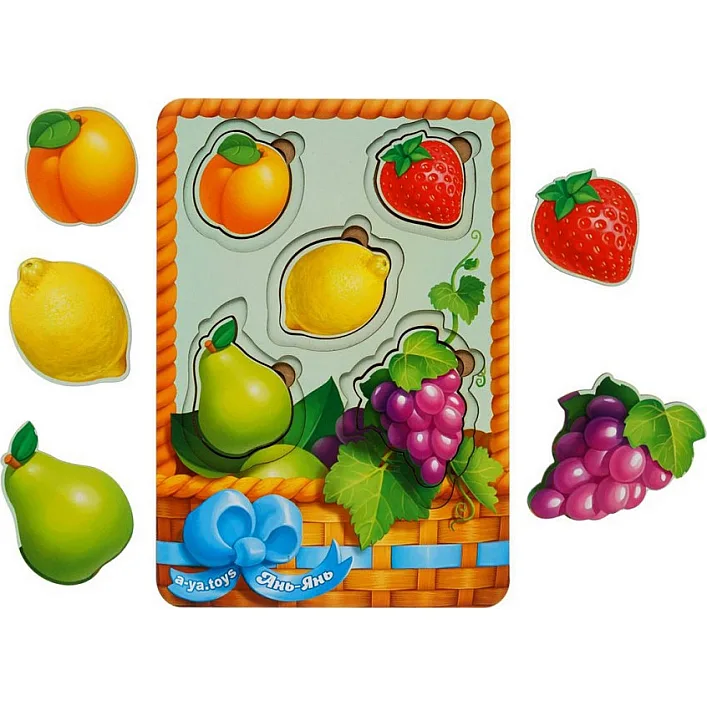 Настольная развивающая игра "Корзина с фруктами-2" Ubumblebees (ПСФ045) PSF045 сортер-вкладыш