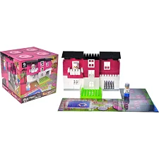 Конструктор "Block&Steps: Розовая Вилла" + ходилка и мемори игра 3в1, 124дет. QB300-206 qbee (Кон3296)