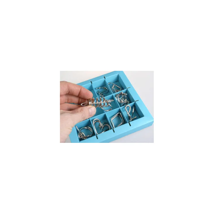 Набір головоломок 10 Metall Puzzles blue Eureka 3D Puzzle 473356, 10 головоломок