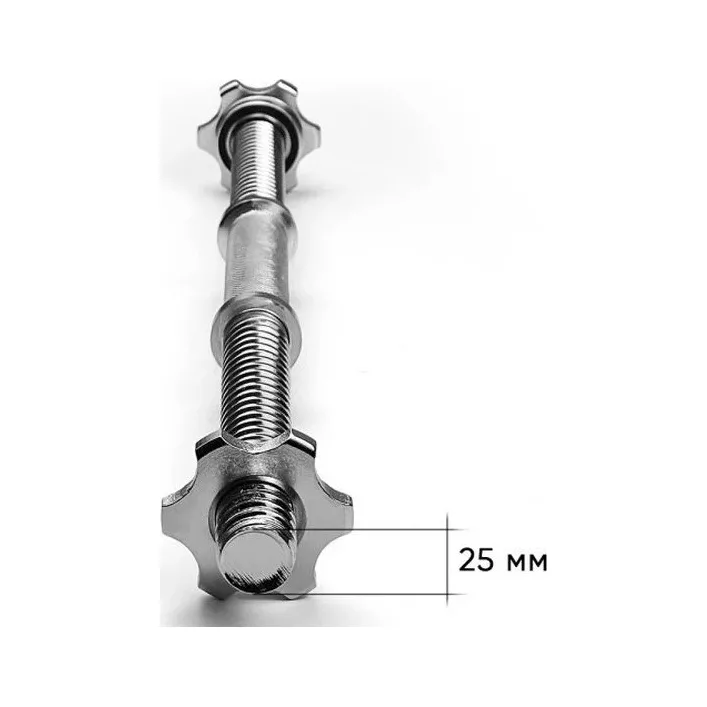 Гантельний гриф EasyFit EF-8047, 50 см, Ø 25 мм, хромований