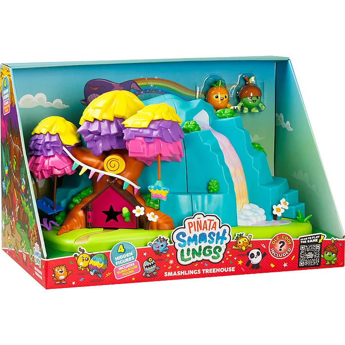 Ігровий набір PINATA SMASHLINGS – БУДИНОК НА ДЕРЕВІ (будинок на дереві, 6 фігурок, аксесуари)
