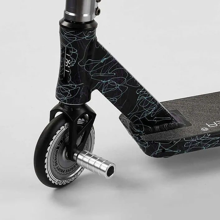 Самокат трюковый 37890 Best Scooter (4) "CRASH" HIC-система, ПЕГИ, алюминиевый диск и дека, колёса 110мм PU, ширина руля - 57 см, в коробке