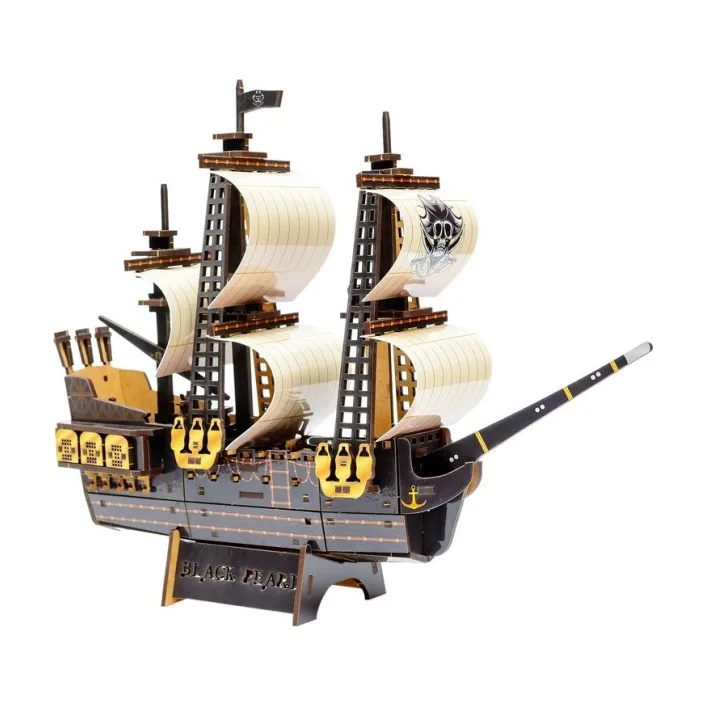 Деревянный 3D конструктор "Пиратский корабль" Puz-00928 р.34*27*9см PuzzleOk (Дер6228)