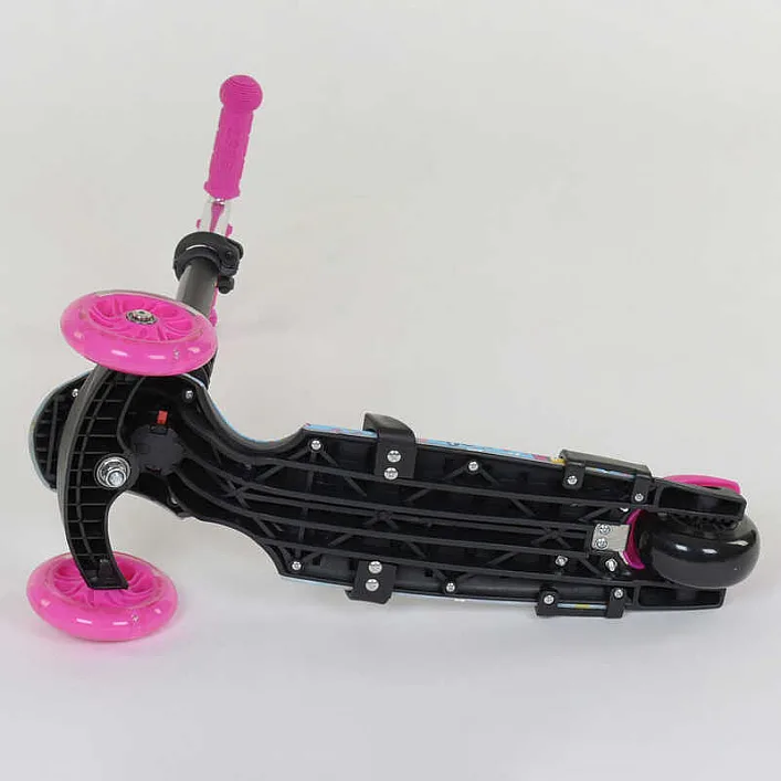 Самокат 5в1 26901 (1) Best Scooter, АБСТРАКЦИЯ, PU колеса, ПОДСВЕТКА КОЛЕС, в коробке