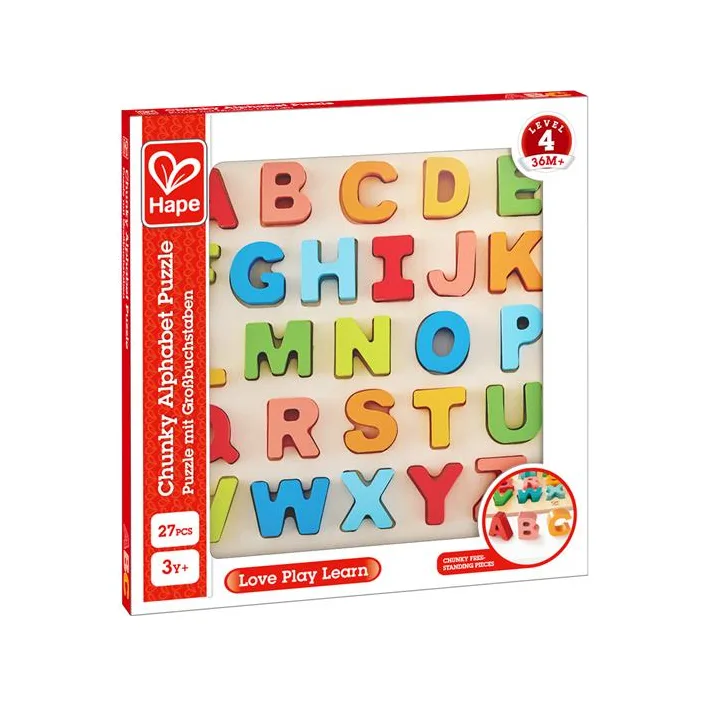 Деревянный пазл Hape Английский алфавит (E1551)