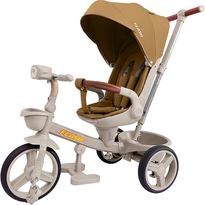 Детский Велосипед трехколесный TILLY FLASH (T-3812 ORANGE) складной руль