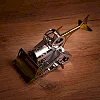 Коллекционная модель-конструктор Metal Time Graceful CAT Бульдозер механический двухцветный (MT073)