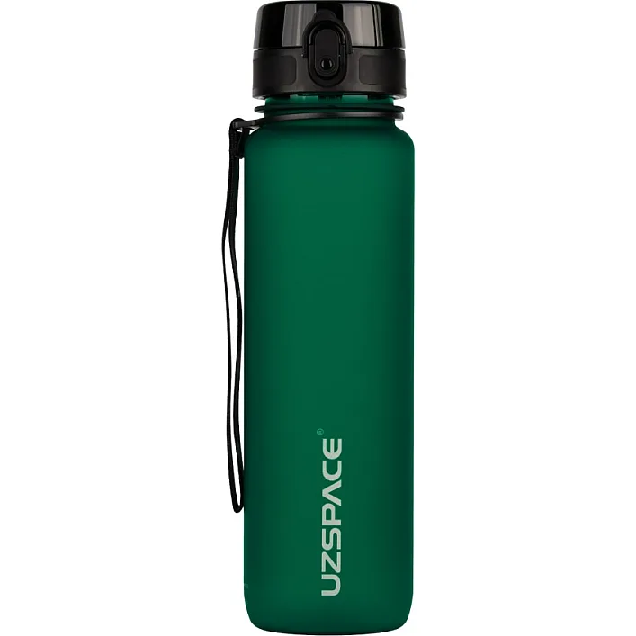 Бутылка для воды UZSPACE 3038(Dark-Green) 1000 мл, темно-зеленая