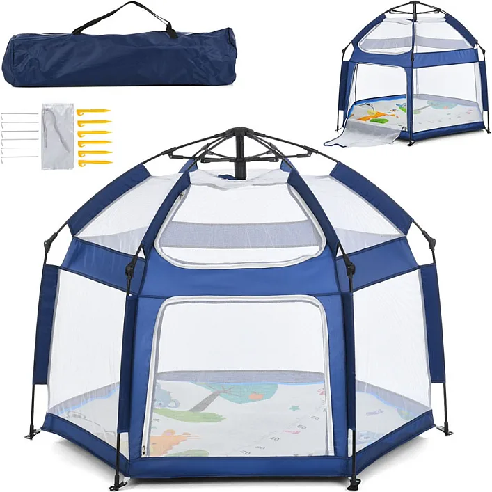 Дитячий манеж MR 1512 Sapphire Blue 146×127×110 см