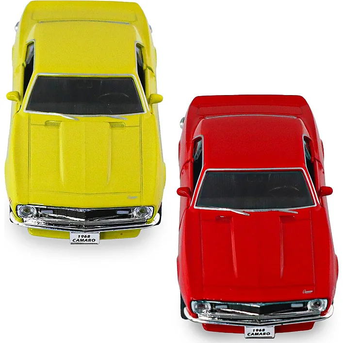 Автомодель - CHEVROLET CAMARO Z28 1968 (красный, желтый) TECHNODRIVE (Маш0384)