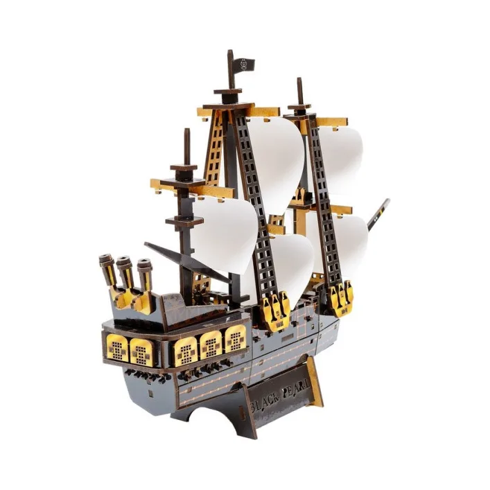 Деревянный 3D конструктор "Пиратский корабль" Puz-00928 р.34*27*9см PuzzleOk (Дер6228)