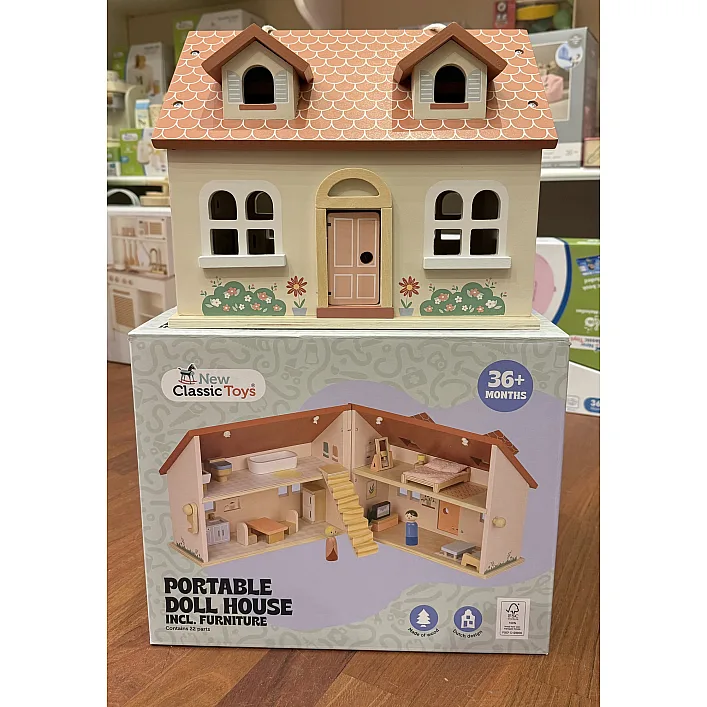 Домик для кукол с мебелью раскладной, New Classic Toys (07352)