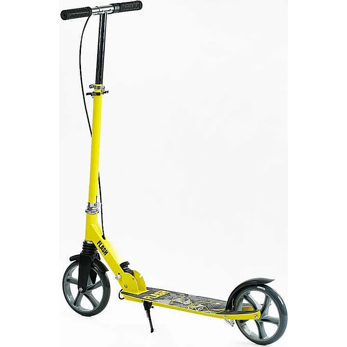 Самокат двухколесный "Best Scooter" FL-14320(4) стальная рама, ручной тормоз, колеса PU 200мм, 1 амортизатор передний, в коробке