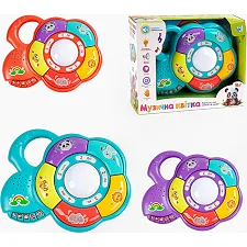 Музична квітка 34771 (36) "WToys", 3 кольори, ОЗВУЧУВАННЯ УКРАЇНСЬКОЮ МОВОЮ, казки, вірші, пісні, підсвіч., в коробці, ВИДАЄТЬСЯ ТІЛЬКИ МІКС ВИДІВ
