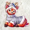 Деревянная игрушка-шнуровка "Олененок" (ПСД278) PSD278, 24 детали 20 задач