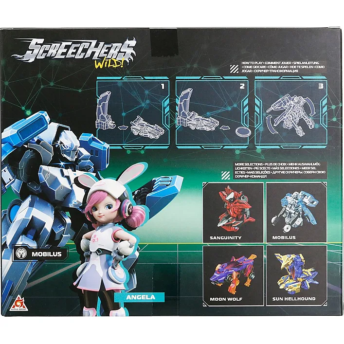 Игровой набор EU686102B SCREECHERS WILD! S5 L0.5 МОБИЛУС (запускник, машинка-трансформер) (Хло6295)