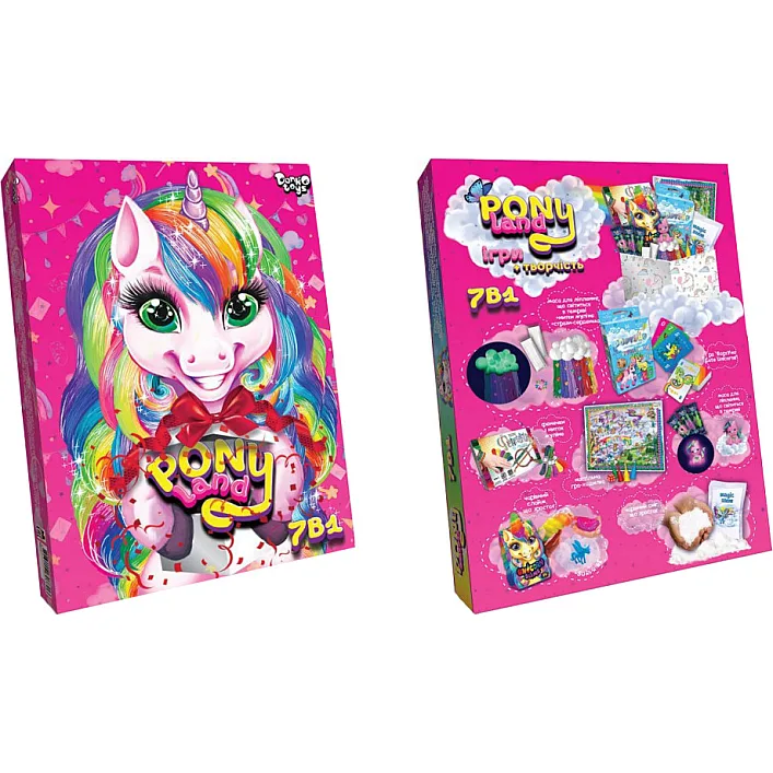 Детский набор креативного творчества "Pony Land " PL-01-01U, 7 в 1