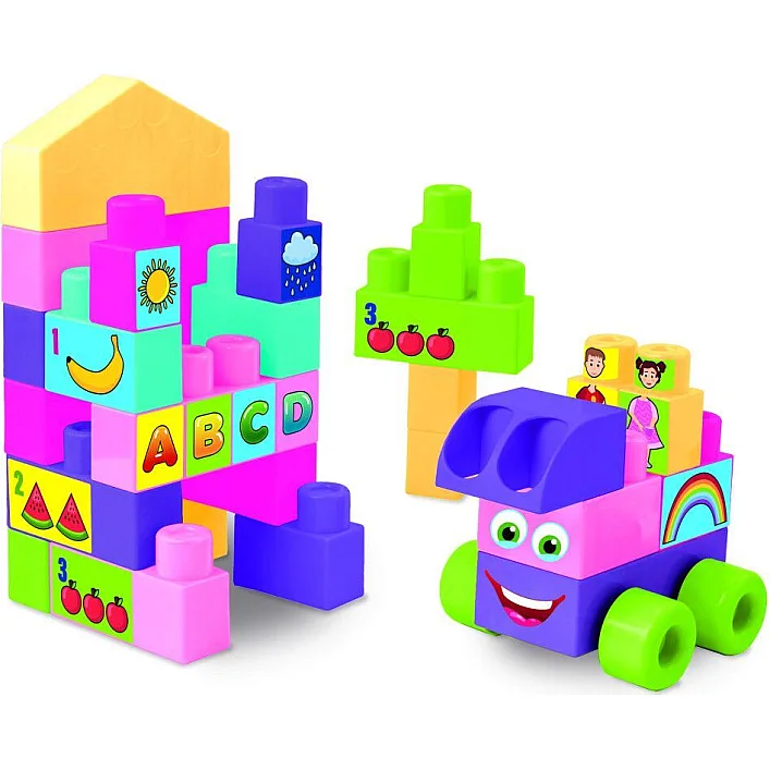 Конструктор "Big Blocks", 26 эл, розовый
