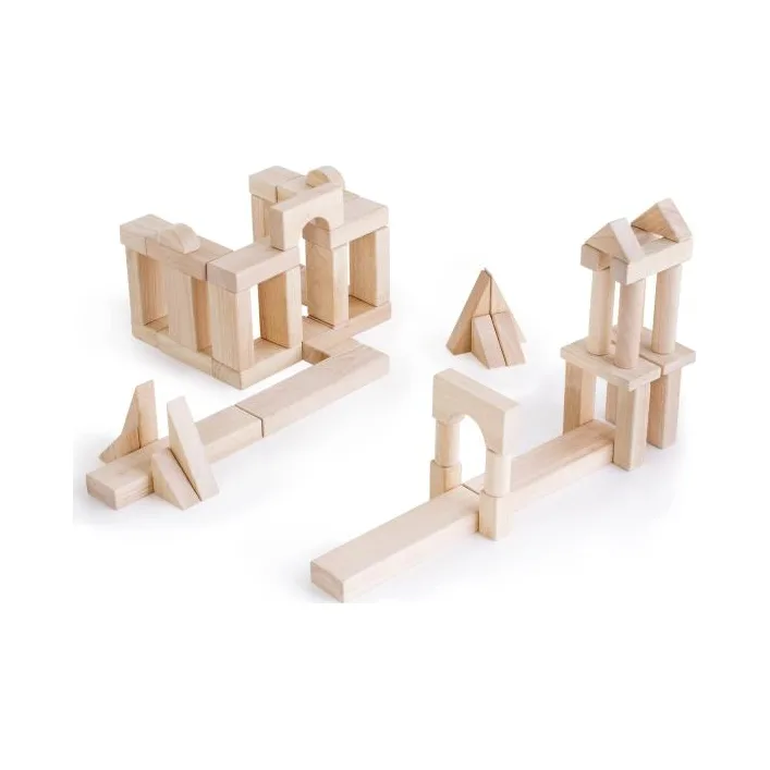 Деревянные кубики Guidecraft Unit Blocks Геометрические формы неокрашенные 84 эл. (G2121B)