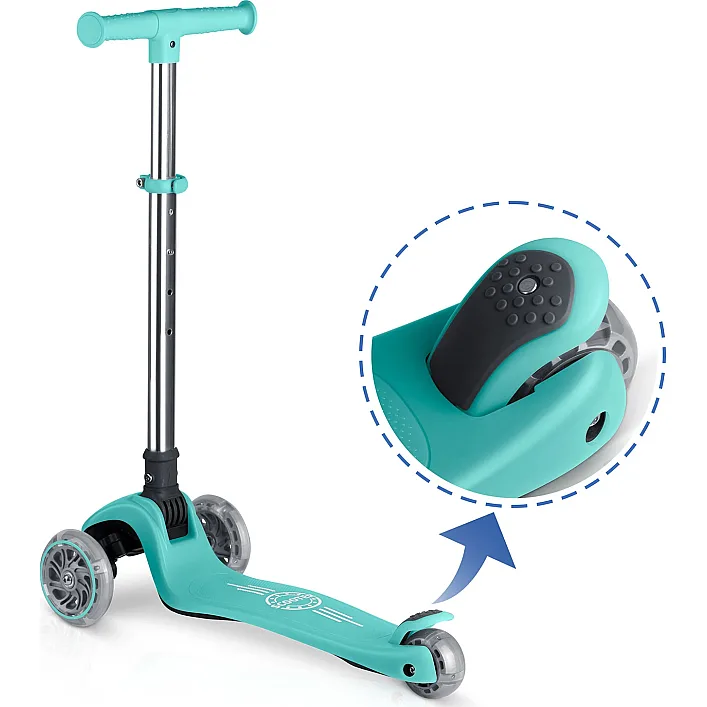 Самокат дитячий триколісний Ricokids Glow бірюзовий