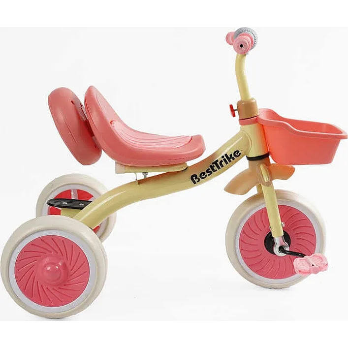 Велосипед 3-х колесный BS-41363 "Best Trike" (1) колеса EVA переднее 10&rsquo;&rsquo;, заднее 8&rsquo;&rsquo;, стальная рама, УКР.ОВЗУЧИВАНИЕ, свет, корзина, в коробке