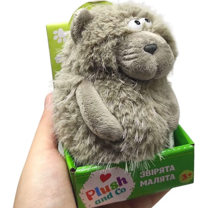 М'яка іграшка "Plush and Co. КОТИК" (СІРИЙ В СМУЖКУ) 12 см