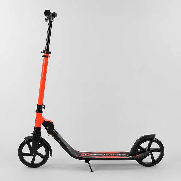 Самокат двухколесный 67450 "Best Scooter" (2) зажим руля, колеса PU - 20 см, 1 амортизатор