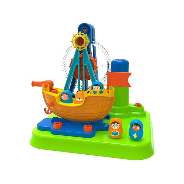 Набор для сборки Edu-Toys Пиратский корабль с инструментами 52 детали (JS026)