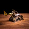 Коллекционная модель-конструктор Metal Time Graceful CAT Бульдозер механический двухцветный (MT073)