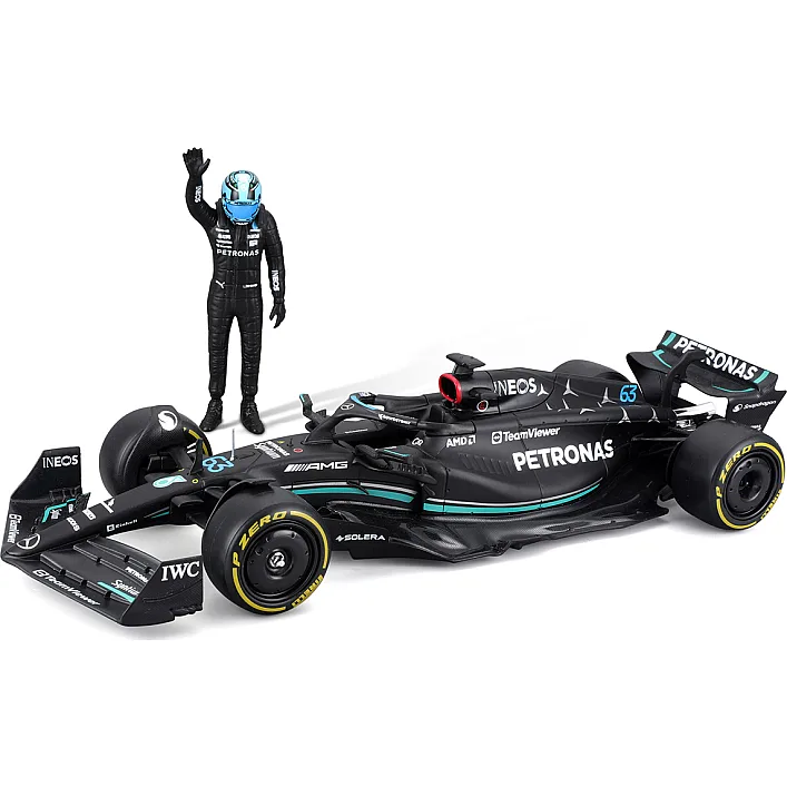 Автомодель з фігуркою - MERCEDES-AMG F1 W14 E PERFORMANCE (1:24)