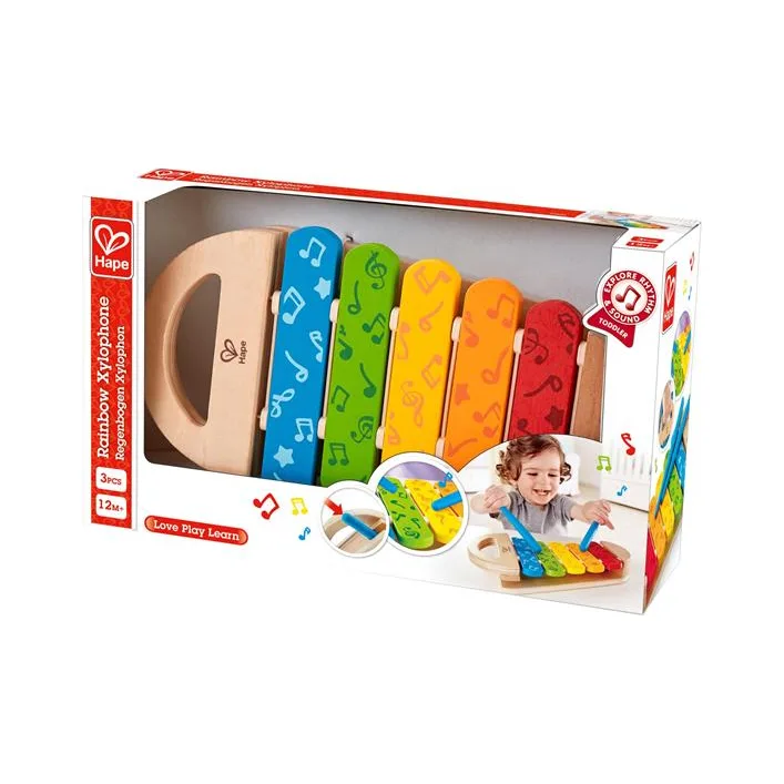 Деревянный ксилофон Hape Радуга (E0606)