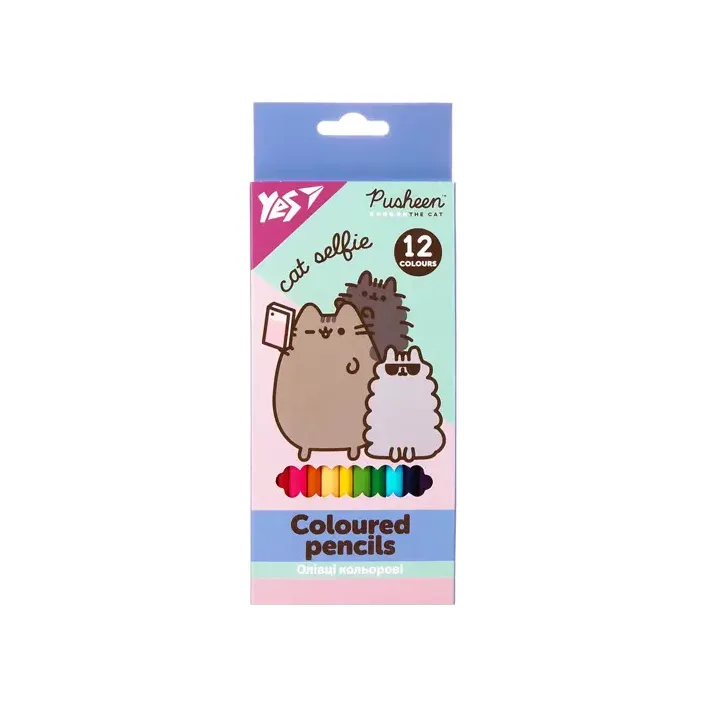 Карандаши цветные Yes 12 цв. "Pusheen" 290761 (КНЦ6745)