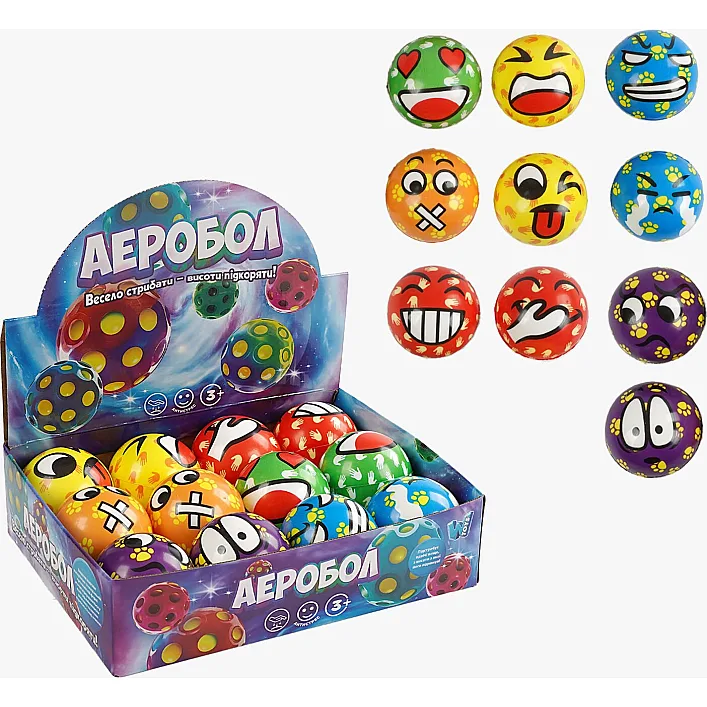 М`яч "Гравіті бол" C 66792 (32) "WToys", ЦІНА ЗА 12 ШТУК В БЛОЦІ, діаметр - 7 см, в коробці