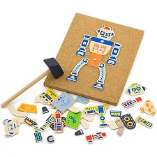 Набор для творчества Viga Toys Деревянная аппликация Робот (50335)