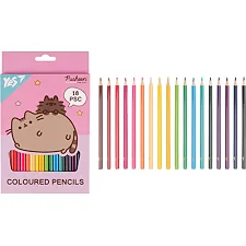 Карандаши цветные Yes 18 цветов Pusheen розовый 290733 (Кнц2906)
