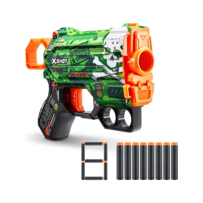 Скорострельный бластер X-Shot Skins Menace Camo 8 патронов (36515A)