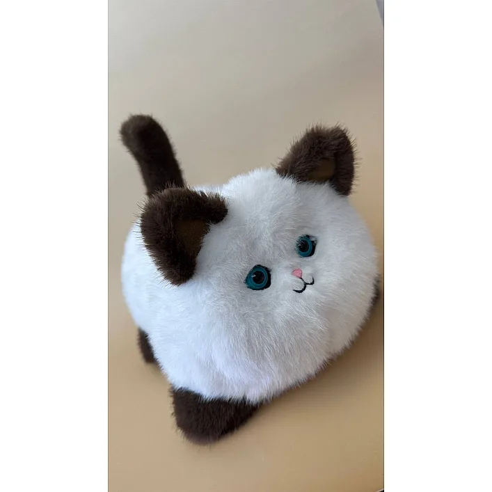 Інтерактивна м'яка іграшка Smart Blinking Cat біло-коричнева, AiDA (54098)