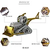 Коллекционная модель-конструктор Metal Time Graceful CAT Бульдозер механический двухцветный (MT073)