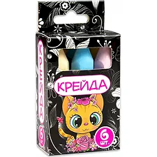Мел Карандаш - 6 штук разноцветный 50111 STRATEG (Нас9420)