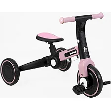 Велосипед 3-х колесный BS-11402 "Best Trike" (1) колеса EVA переднее 8', заднее 6', нейлоновая рама, трансформируется в велобег, подсветка, в коробке