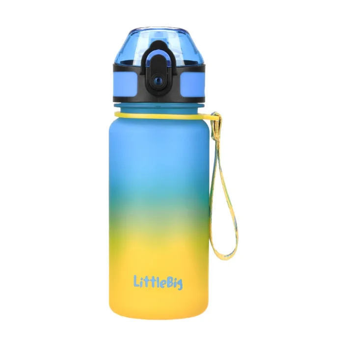 Детская бутылка для воды LittleBig UZSPACE 3020(Yellow-Blue) 350 мл, желто-голубая