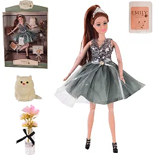 Кукла Emily, QJ110C, с аксессуарами, в коробке р. – 28.5*6.5*43 см, р-р куклы – 29 см (Лял6310)