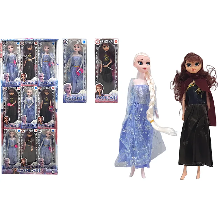 Кукла "FROZEN" 2 вида, в дисплее 18шт 1852A р.32*4,5*12см (Лял1852)