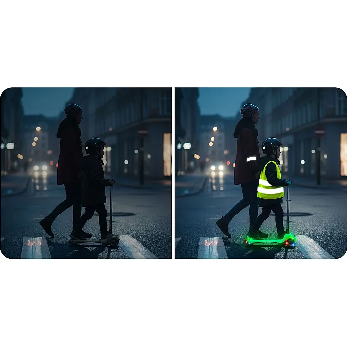 Самокат дитячий триколісний Ricokids Glow бірюзовий