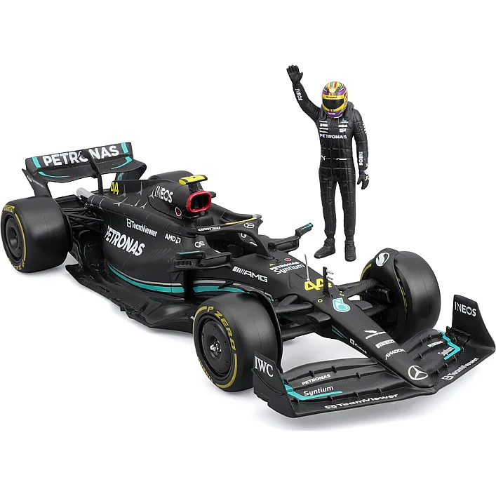 Автомодель з фігуркою - MERCEDES-AMG F1 W14 E PERFORMANCE (1:24)