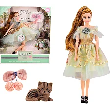 Кукла "Emily" с домашним любимцем и аксессуарами, QJ088 р.28.5*6.5*32.5см (Лял4797)
