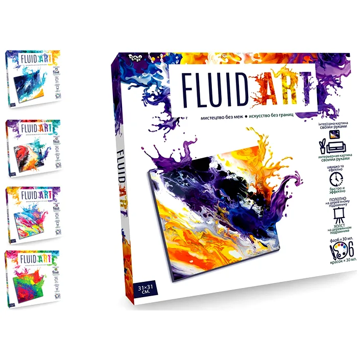 Креативна творчість "Fluid ART" FA-01-01,02,03,04,05 DANKO (Нас9303)