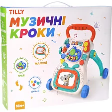 Каталка игровой центр Первые шаги UA668-133 ''Музыкальные шаги'' батарейки, музыка, свет, коробка 45*10*40 (Нем6633)